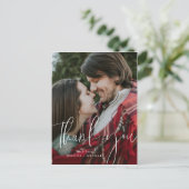 Witte Minimale Typografie Dank u Kaarten (Staand voorkant)