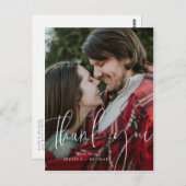 Witte Minimale Typografie Dank u Kaarten (Voorkant / Achterkant)