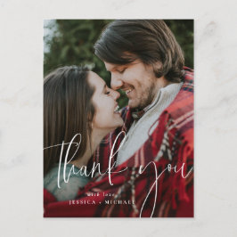 Witte Minimale Typografie Dank u Kaarten