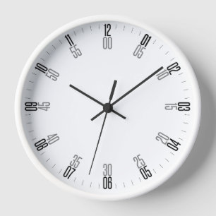 Witte minimalist met unieke numerieke wijzerplaat 