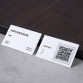 witte minimalist - QR-code - Visitekaartje