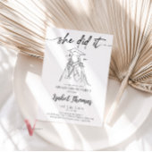 Witte minimalistische Afstuderen foto uitnodiging