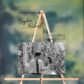 Witte minimalistische bruiloft welkom acryl bord (Neutraal)