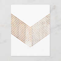 Witte minimalistische chevron met hout