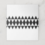 Witte minimalistische naam zwarte driehoek patroon (Buitenkant ongevouwen)