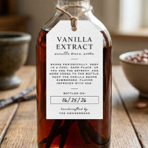 Witte Minimalistische Vanille-Extract