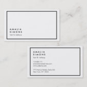 Witte minimalistische Visitekaartjes (Voorkant / Achterkant)