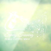 Witte Mobiele Spray Tanning Body Paint Raamsticker (Vel 3)