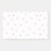 Witte moderne Blush Doodle wervelingen Post-it® Notes (Voorkant)