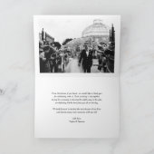 Witte Moderne Calligrafie Foto Bruiloft Bedankkaart (Binnen)