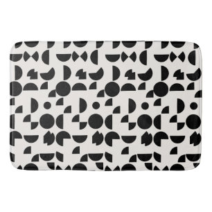 Witte Moderne Elegante Geometrische Tribal Badmat