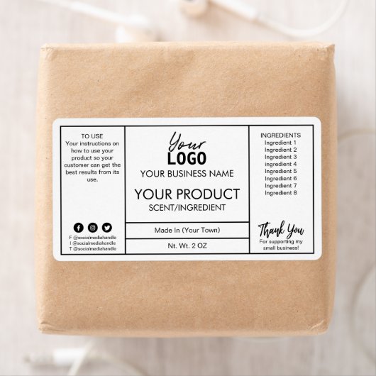 Witte moderne etiketten van bakken en lichaamseige (Insitu)