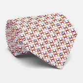 Witte moderne geometrische patroon stropdas (Opgerold)