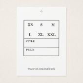 Witte Moderne Hang Labels Visitekaartje (Achterkant)