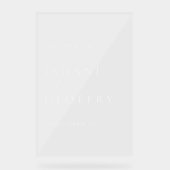 Witte Moderne Minimale Bruiloft Acryl Welkomstbord Acryl Bord (Voorkant)