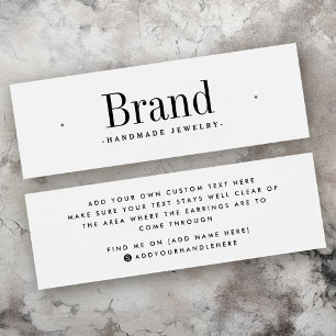 Witte, moderne, minimale oplegkaart mini visitekaartjes