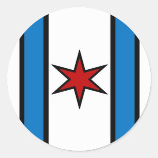 Witte Moderne Shield Circle Sticker