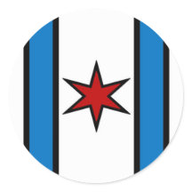 Witte Moderne Shield Circle Sticker