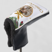 Witte Moderne Vrolijke Kerstmisputter Beste Golfheadcover (3/4 voorkant)