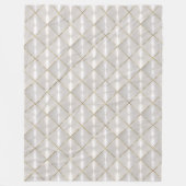 Witte moeder van Pearl met goudmonogram Fleece Deken (Voorkant)