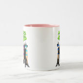 Witte Mok in Bikinis Coffee met roze voering (Center)