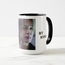 Witte mok met Jimin afbeelding