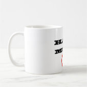 Witte Mok van 325 ml met "I Hate mokken" (Links)