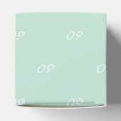 Witte monogram zeemleder, inclusief Initiaal, aanp Bedankdoosjes (Bovenkant)