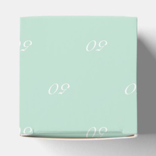Witte monogram zeemleder, inclusief Initiaal, aanp Bedankdoosjes (Bovenkant)