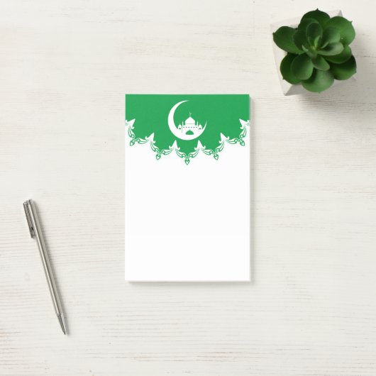 Witte moskee in Crescent Moon Ramadan Post-it® Notes (Kantoor)