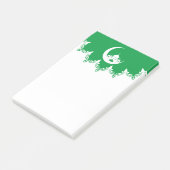 Witte moskee in Crescent Moon Ramadan Post-it® Notes (Schuin)