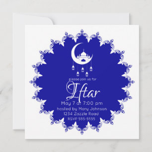 Witte Moskee in Halve Maan Fanous Ramadan, blauw Kaart