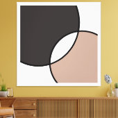 Witte motorcirkels canvas afdruk (Insitu (Woonkamer))