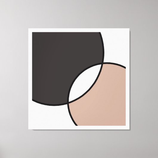 Witte motorcirkels canvas afdruk (Voorkant)