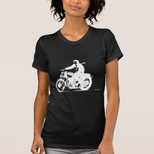 Witte motorfiets t-shirt