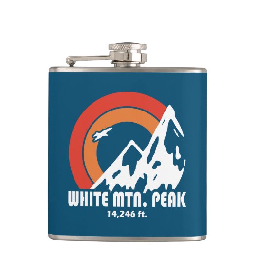 Witte Mountain Peak California Sun Eagle Heupfles (Voorkant)