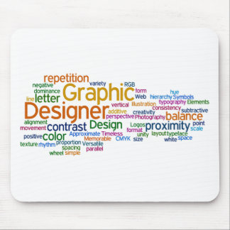 Witte Mousepad met meerdere kleuren Muismat