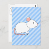 Witte muis. briefkaart (Voorkant / Achterkant)