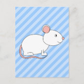 Witte muis. briefkaart (Voorkant)