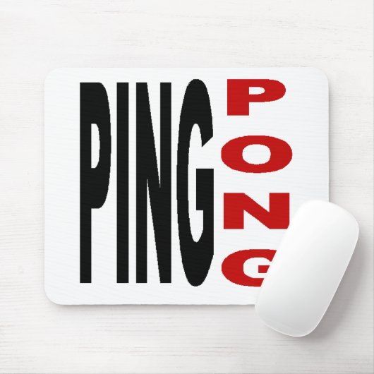 Witte muismat  PING PONG (Met muis)