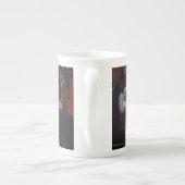Witte Muizen bij Thee - Bloed Thee en Rode String Porselein Kop (Achterkant)