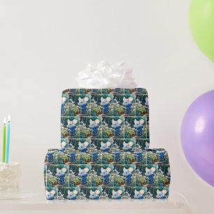 Witte Muizen In Tuin Cadeaupapier