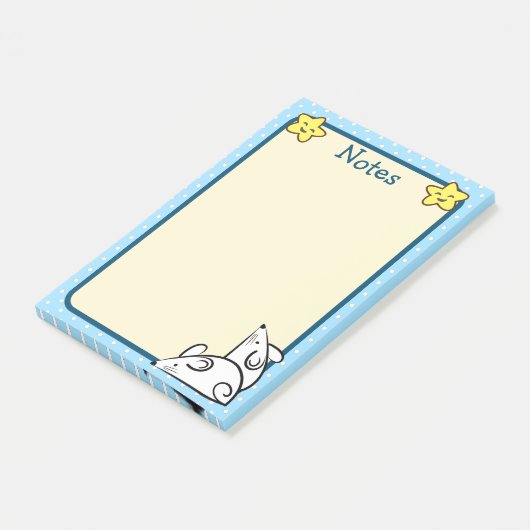 Witte muizen post-it® notes (Schuin)