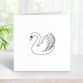 Witte Mute Swan 1x1 Rubberstempel