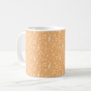witte muzieknotatie koffiemok