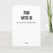 Witte Mystieke Kat Etherische AI Kunst Kaart (Achterkant)