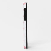 Witte naam Cute Pink Heart Patroon Case-Mate iPhone Case (Achterkant/links)