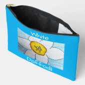 Witte narcis accessoirezak etui (Open)