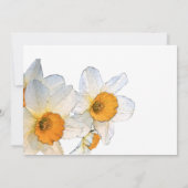 Witte narcis begrafenis bedankkaart kaart (Achterkant)