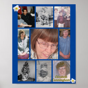 Witte Narcis Lieve Herinnering 9 Foto Herdenking Poster